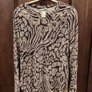 Tommy Bahama Black and Brown Swim Shirt.